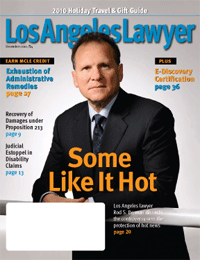 Rod Berman on the cover of Los Angeles Lawyer